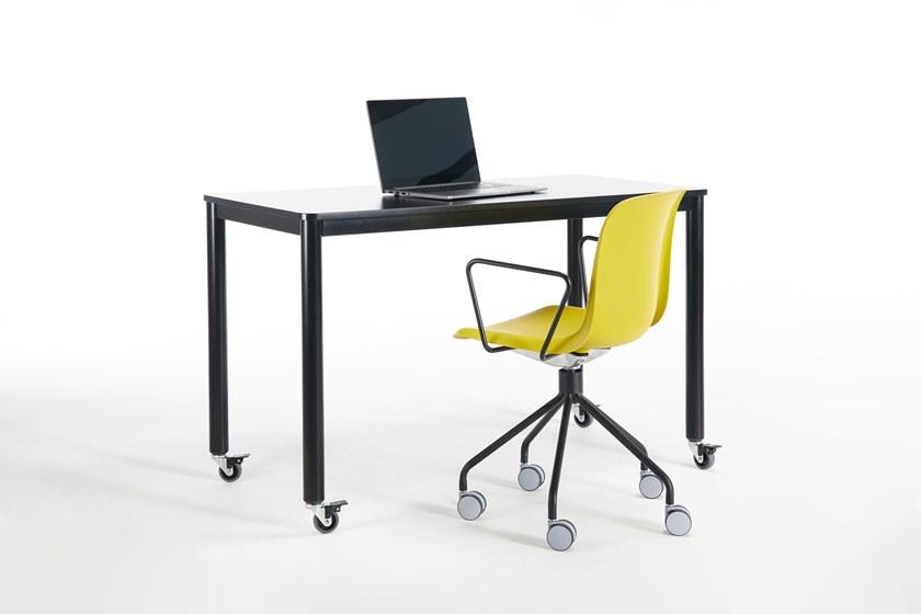 Grado Design Прямоугольный стол со стальными колесами и столешницей из МДФ Pipe Pip-tb-01 - Вид №5