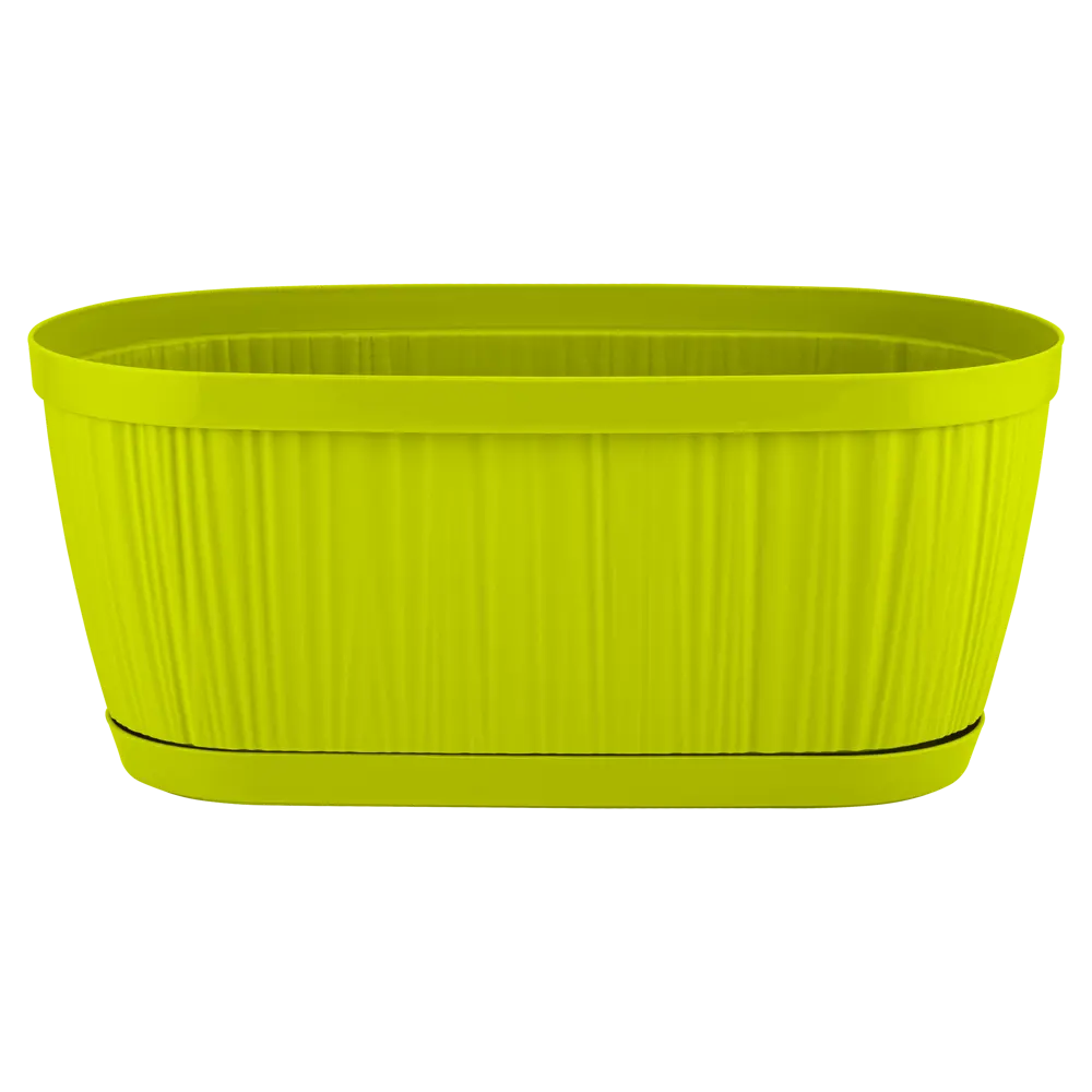 Горшок цветочный Ingreen Barcelona 27.5x14.5x12.2 см v2.7 л пластик салатовый STLM-2026661