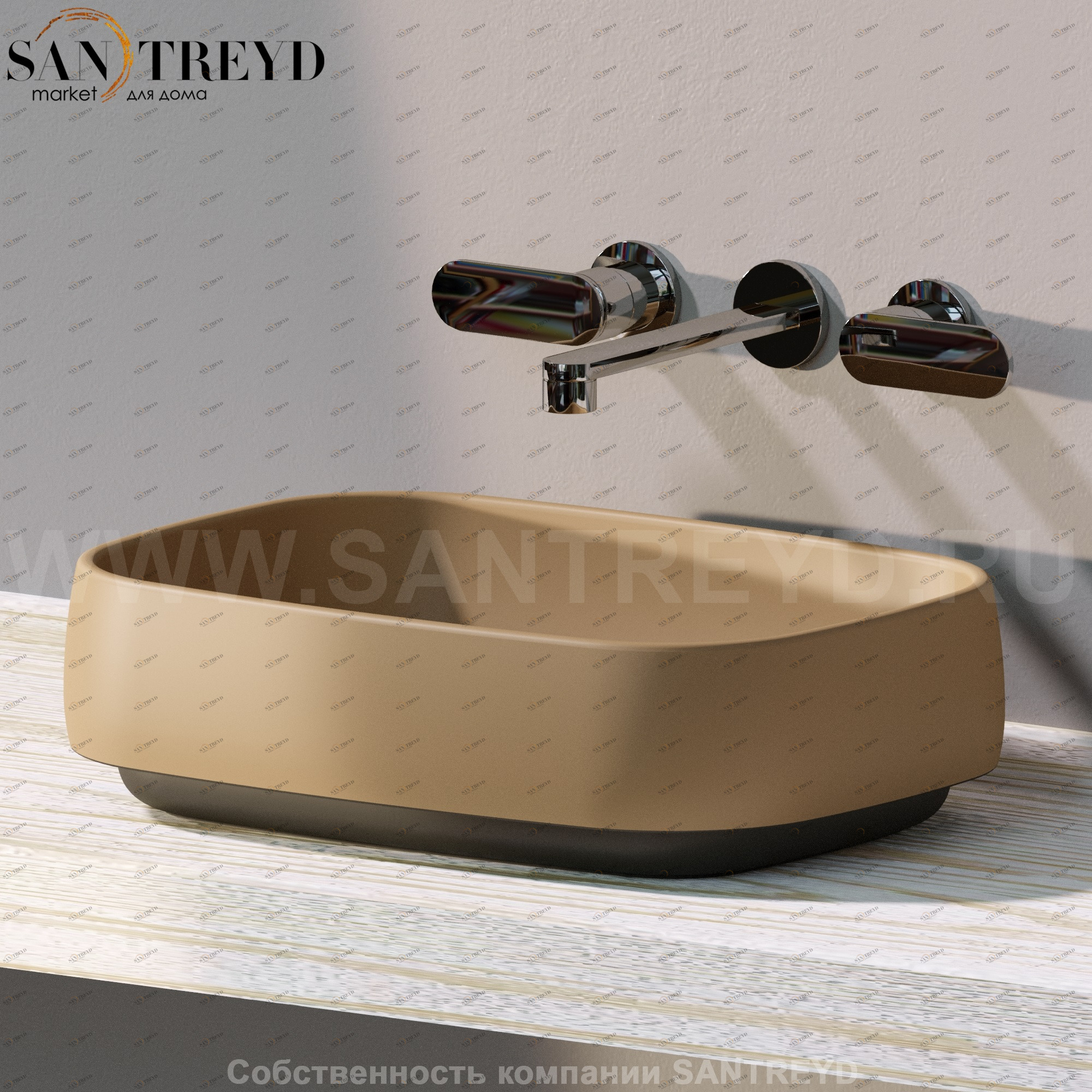 FG50A90047006 Накладная раковина на столешницу  прямоугольная Ceramica Flaminia Flag