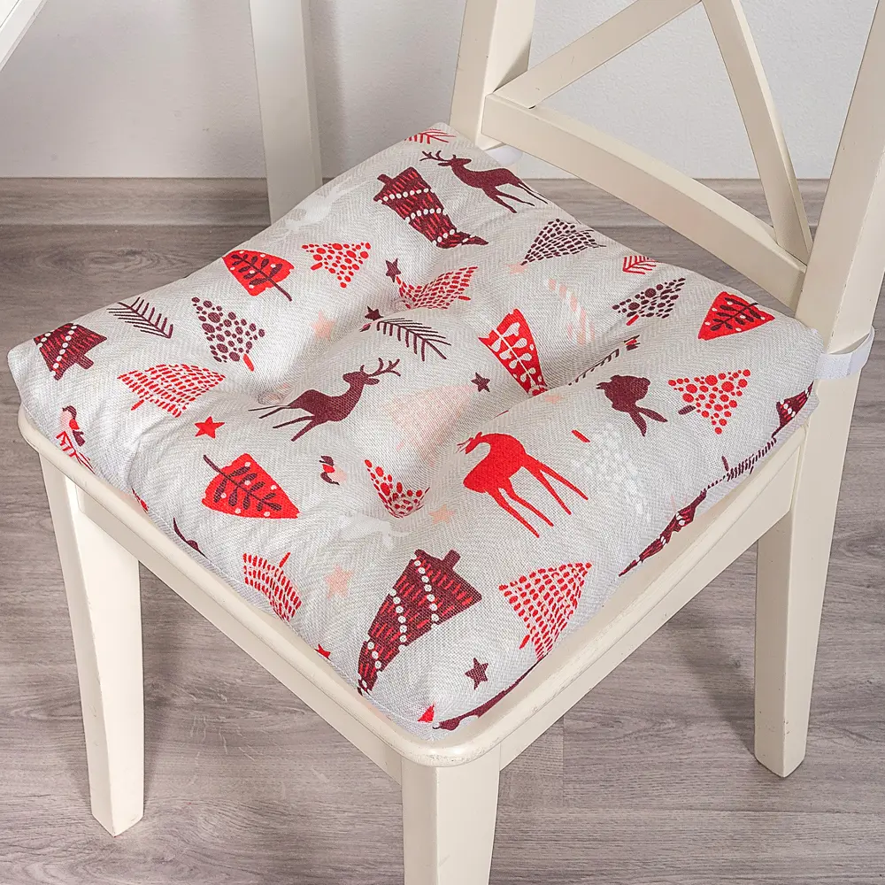 Сидушка Altali Скандинавия 40x40 см цвет серо-красный STLM-2131418 - Вид №8