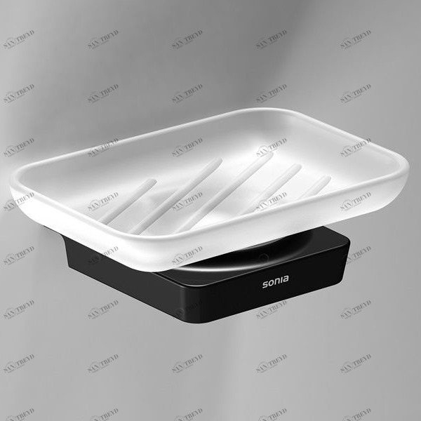 Sonia Мыльница настенная S6-Zen черный 166459