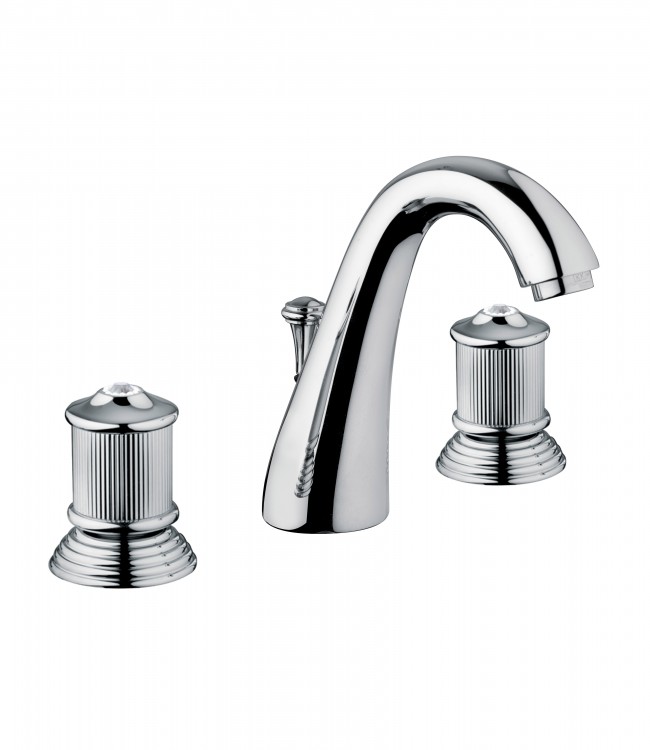 06501-65501 Смеситель для раковины на три отверстия со сливным клапаном 1,1 / 4 ”. Bongio Royale80 