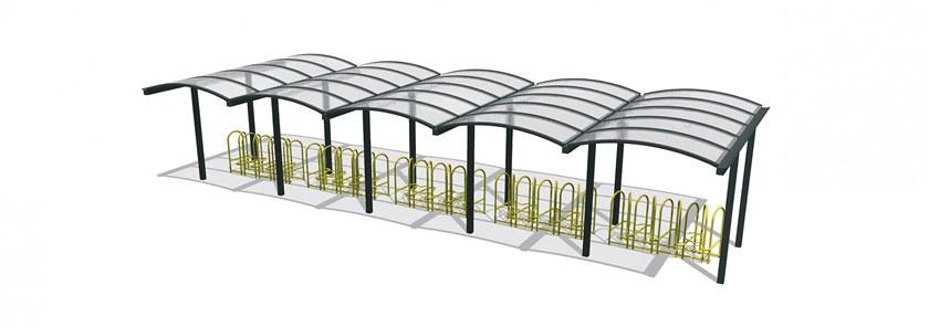 Euroform W Металлический навес для велосипедов и самокатов  710d  - Вид №1