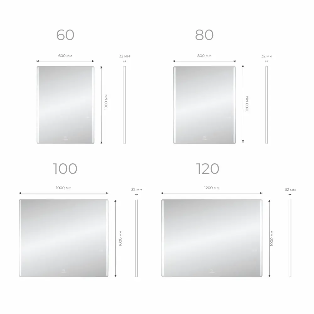 Зеркало Maya Comfort с подсветкой 80x100 см 83685369 STLM-2174165 VIGO - Вид №6