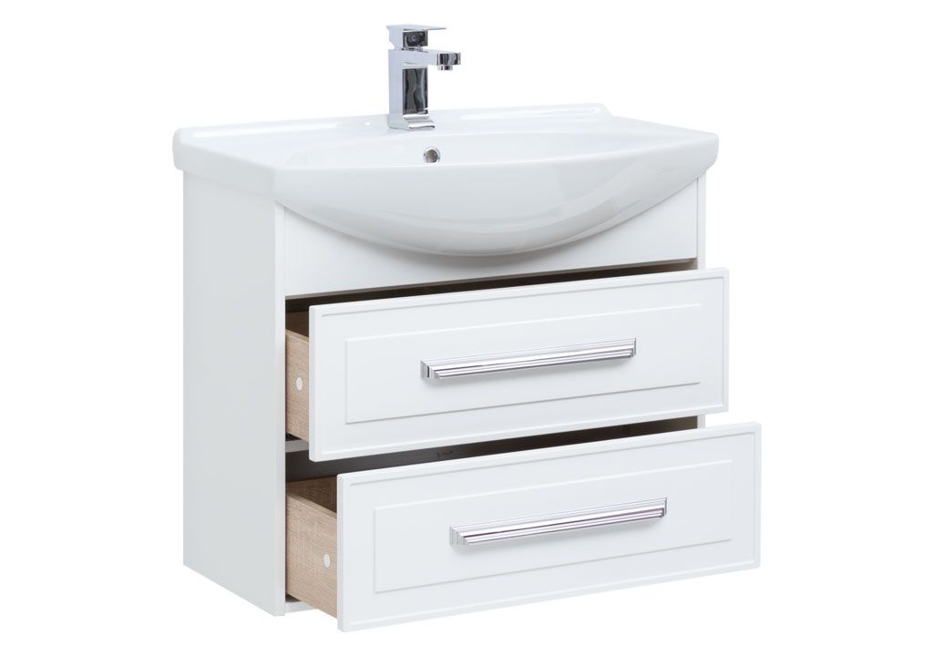 Тумба с раковиной Aquanet Остин 75 белый 0020391700175447 - Вид №1
