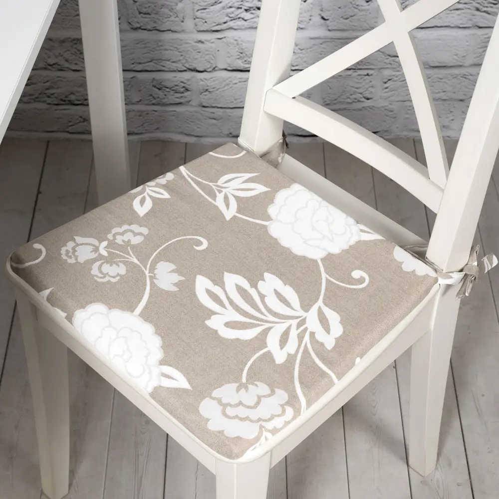 Подушка для стула Altali Бэлла 40x2x40 см полиуретан/хлопок бежевый STLM-2045272 - Вид №2