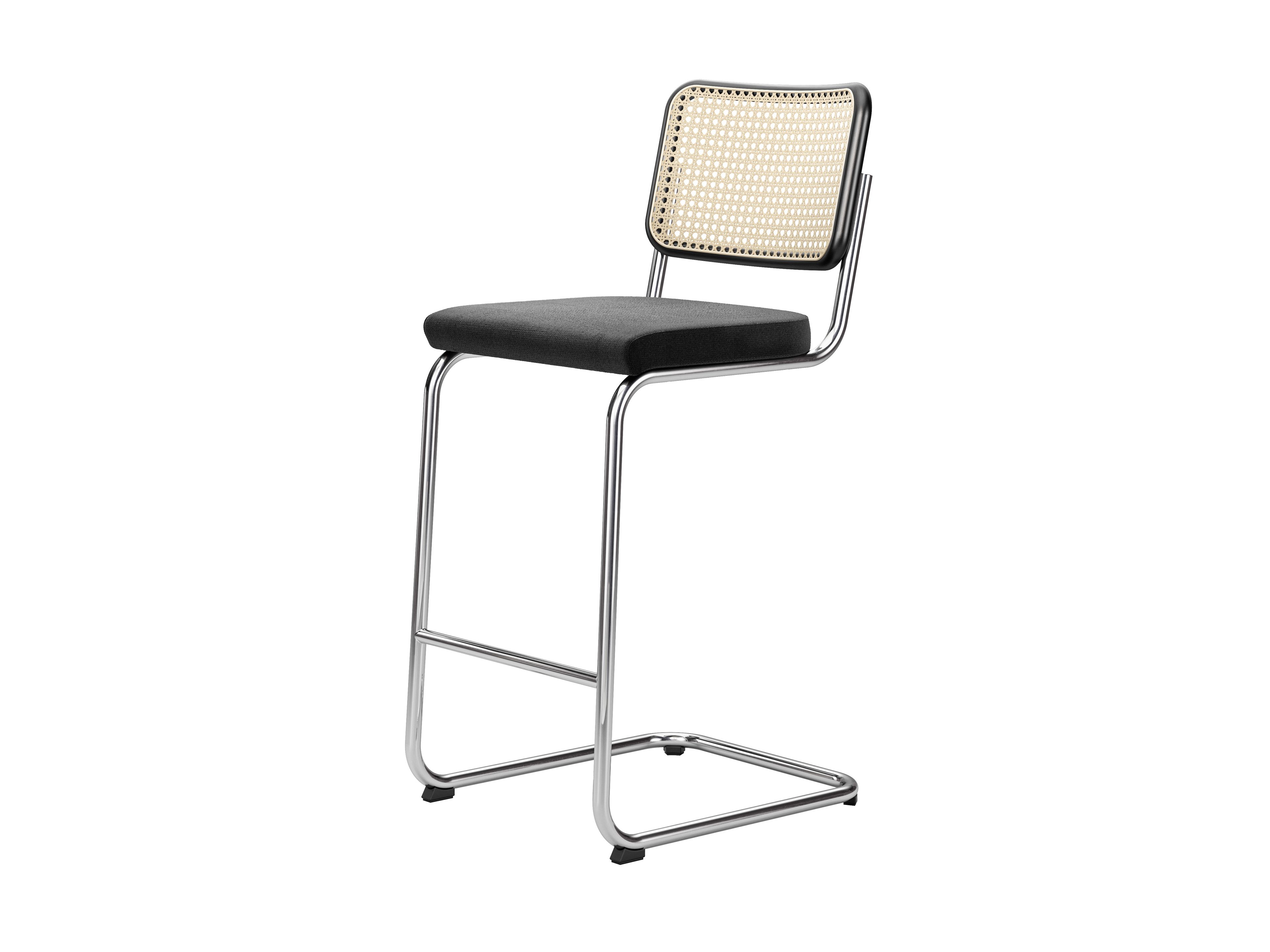 Мягкий консольный табурет со спинкой из тростника THONET S 32 / S 64 ARCH-00052452