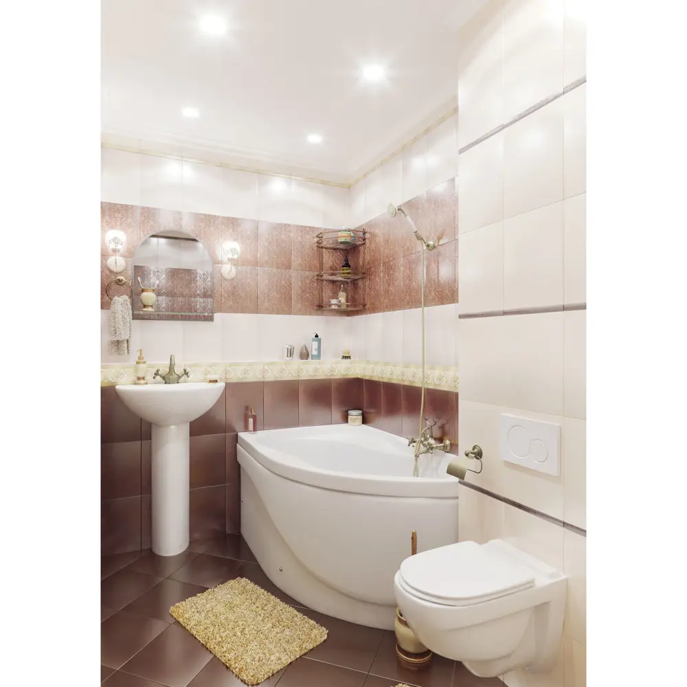 Бордюр настенный LB Ceramics Катар 13x25 см цвет белый 14225323 STLM-2029039 - Вид №5