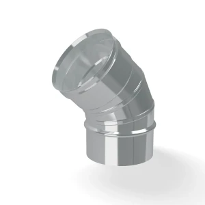 Отвод для дымохода Коракс D110 195x110 мм нержавеющая сталь AISI 430x0.5 мм К1.О.ОТ45.110.В.5