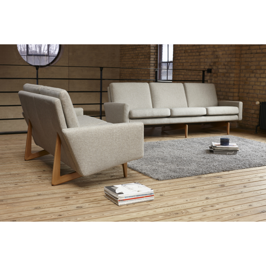 Диван трехместный Egsmark с мягкими подлокотниками, лакированный дуб, коричневый Kragelund 20003202801 - Вид №2