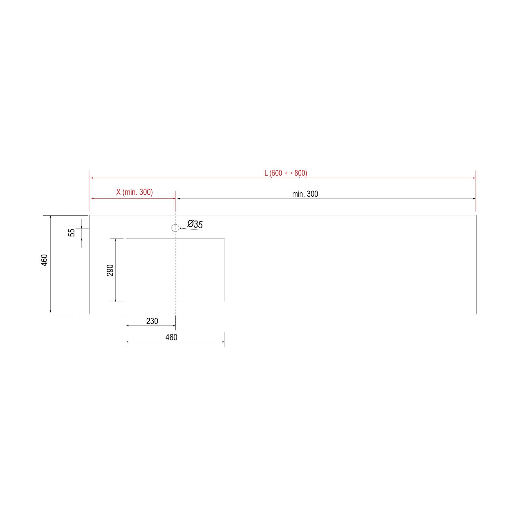 24470 SALGAR COMPAKT 46 от 600 до 800 мм с 1 встроенной мойкой ДУБ АФРИКАНСКИЙ  - Вид №1
