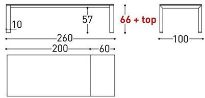 Varaschin Садовый стол раздвижной из hpl Dolmen 182l - Вид №5
