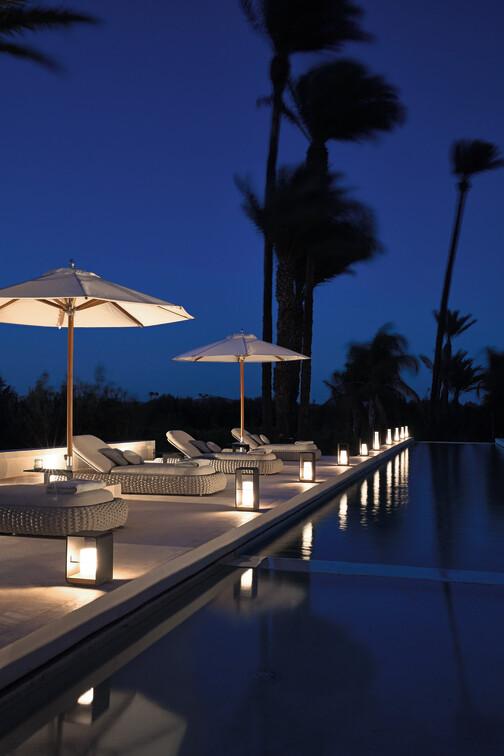 MNST1302 Зонтик teak центральный полюс teak 350x350 холст Manutti Umbrellas  - Вид №6