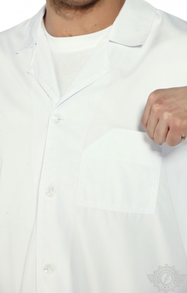 66253 Халат "Сервис" мужской белый  Медицинская одежда  размер 64-66/170-176 Спецодежда  - Вид №6