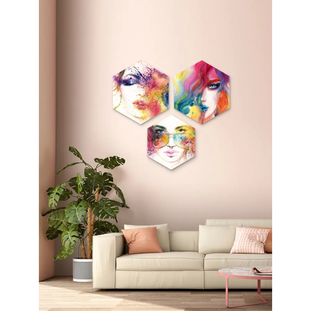 Картина на МДФ Девушки 45x52 см 3 шт POSTERMARKET STLM-2076192 - Вид №4