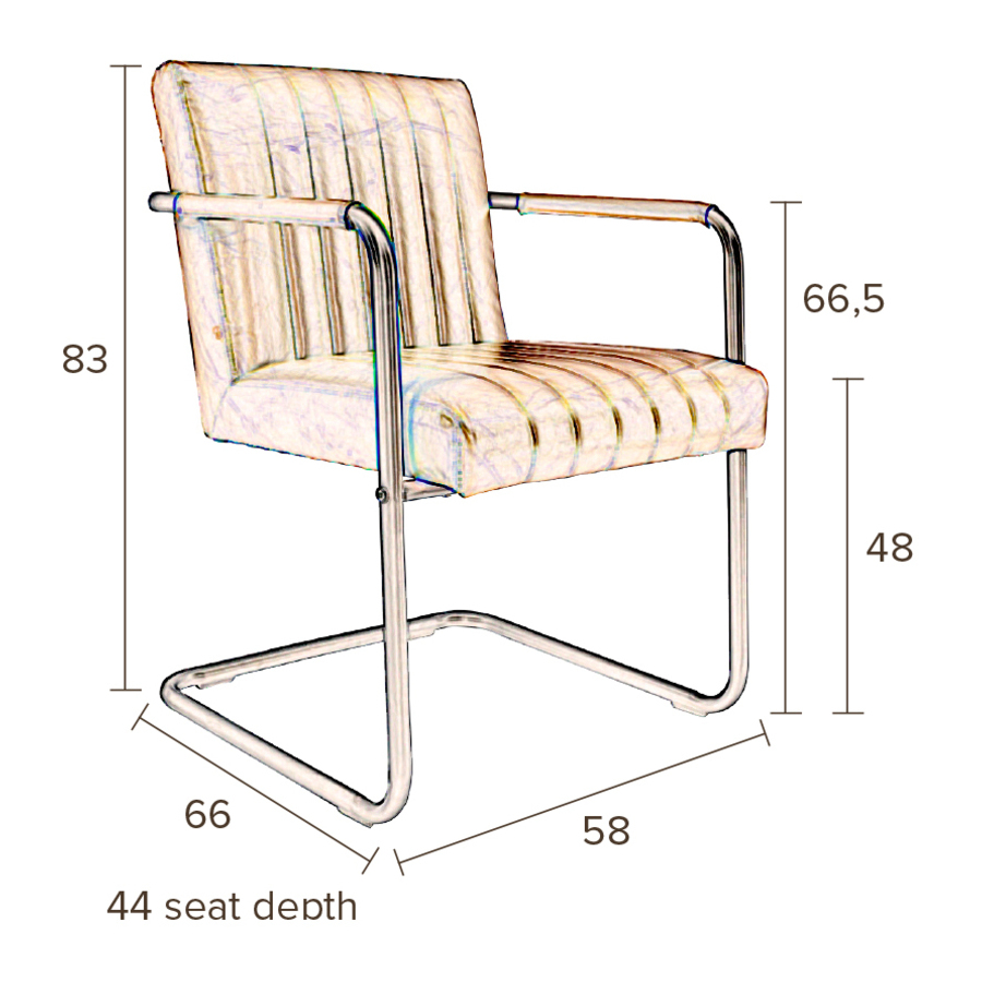 Кресло Stitched темно-серое Dutchbone 1200118 - Вид №8
