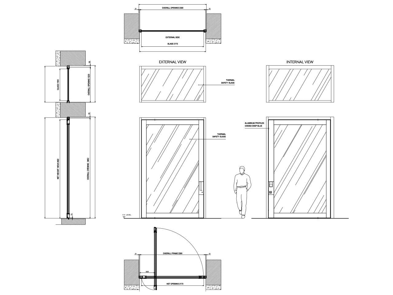 Застекленная входная дверь Oikos Nova ARCH-00020258 - Вид №3