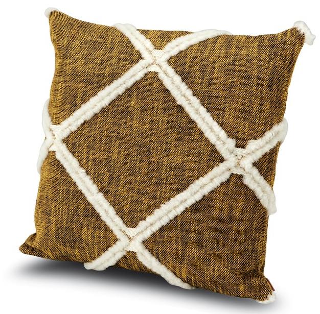 MissoniHome Подушка из переливающегося жаккарда с ромбами из шерсти Dolomiti sun-id-1415872 - Вид №1