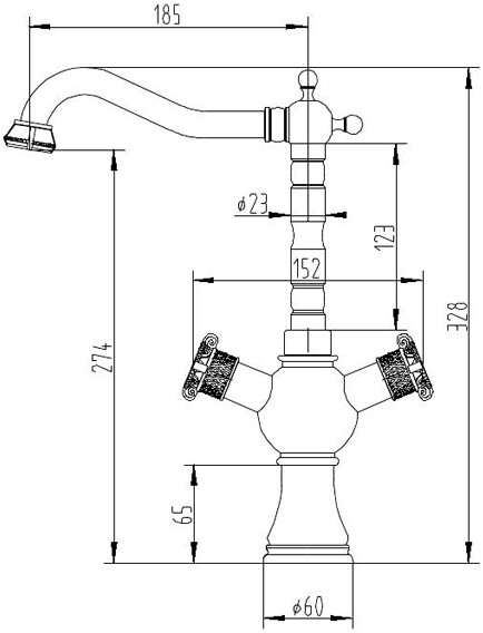 Смеситель ZorG Antic A 3004K-SL для кухонной мойки, серебро - Вид №1