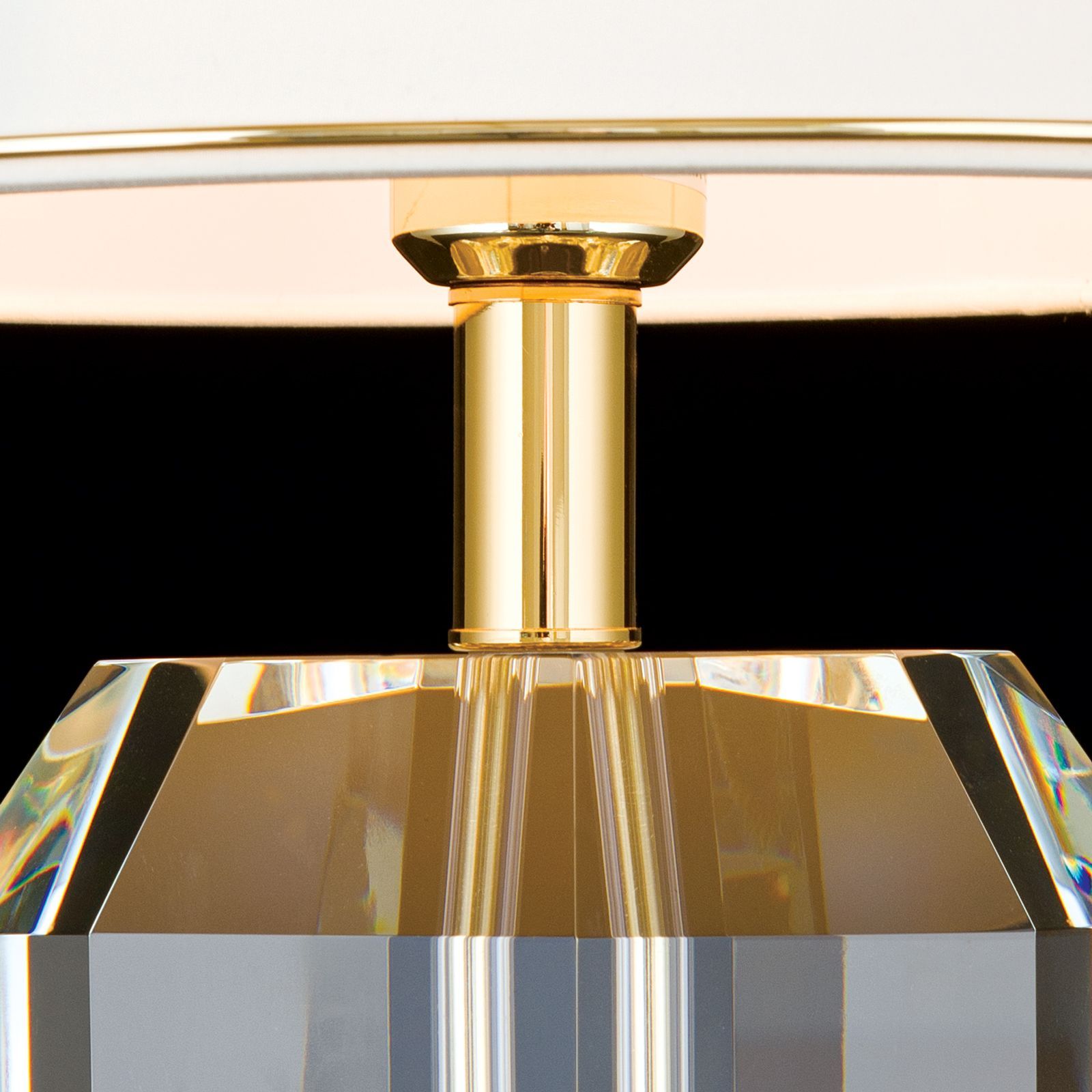 Настольная лампа из стекла и льна Orion Alexis ARCH-00078709 - Вид №5