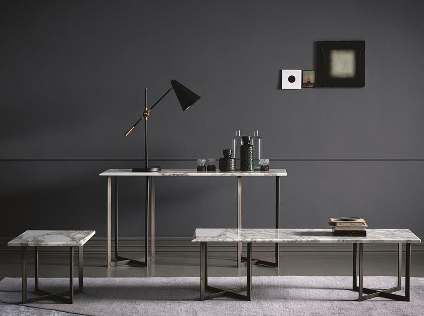 Bodema Квадратный мраморный журнальный столик Blunt Blu000 - Вид №1