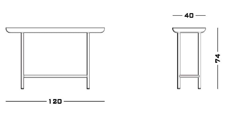 Мраморный консольный стол Secolo ARCH-00038335 - Вид №4