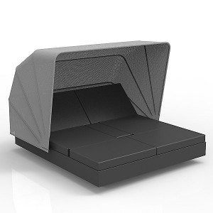 088222 Кровать c 4 наклонными спинками и складным навесом Vondom Vela