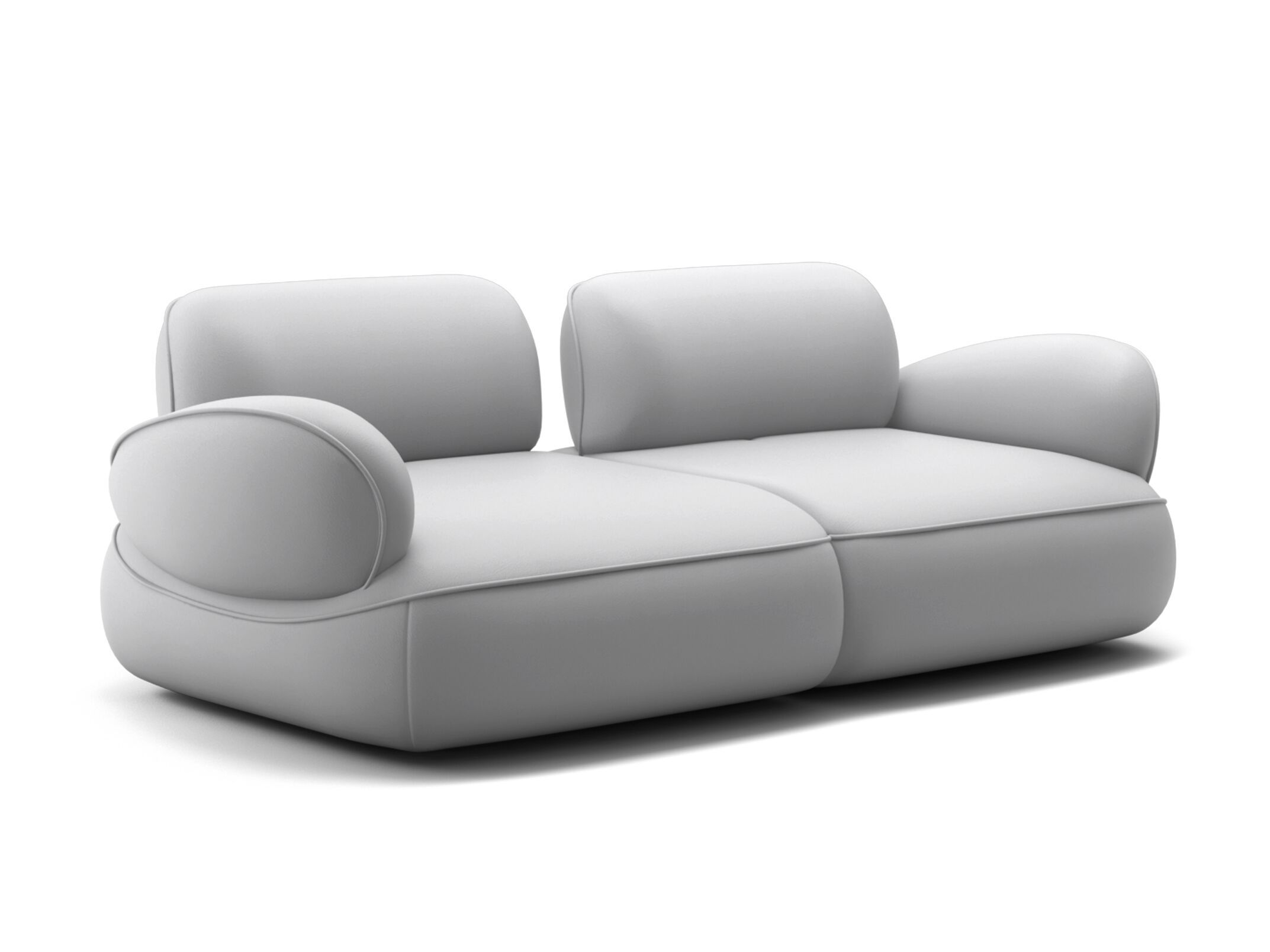 3-местный кожаный диван Natuzzi Italia SNAIL ARCH-00017336