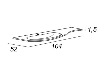 Мебель для ванной CEZARES STING 104 Bianco Lucido - Вид №3