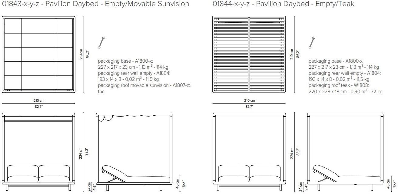 TRIBÙ Деревянная грядка с балдахином Pavilion sun-id-1479731 - Вид №12