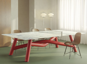 Стол для настольного тенниса из керамогранита и алюминия