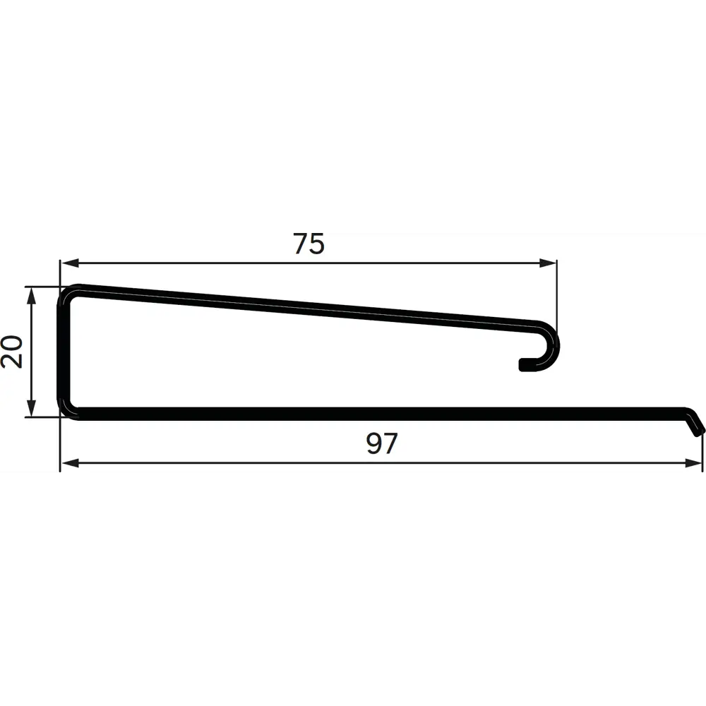 J-профиль широкий для фасадных панелей MONLID цвет белый 3 м STLM-2188513 - Вид №1