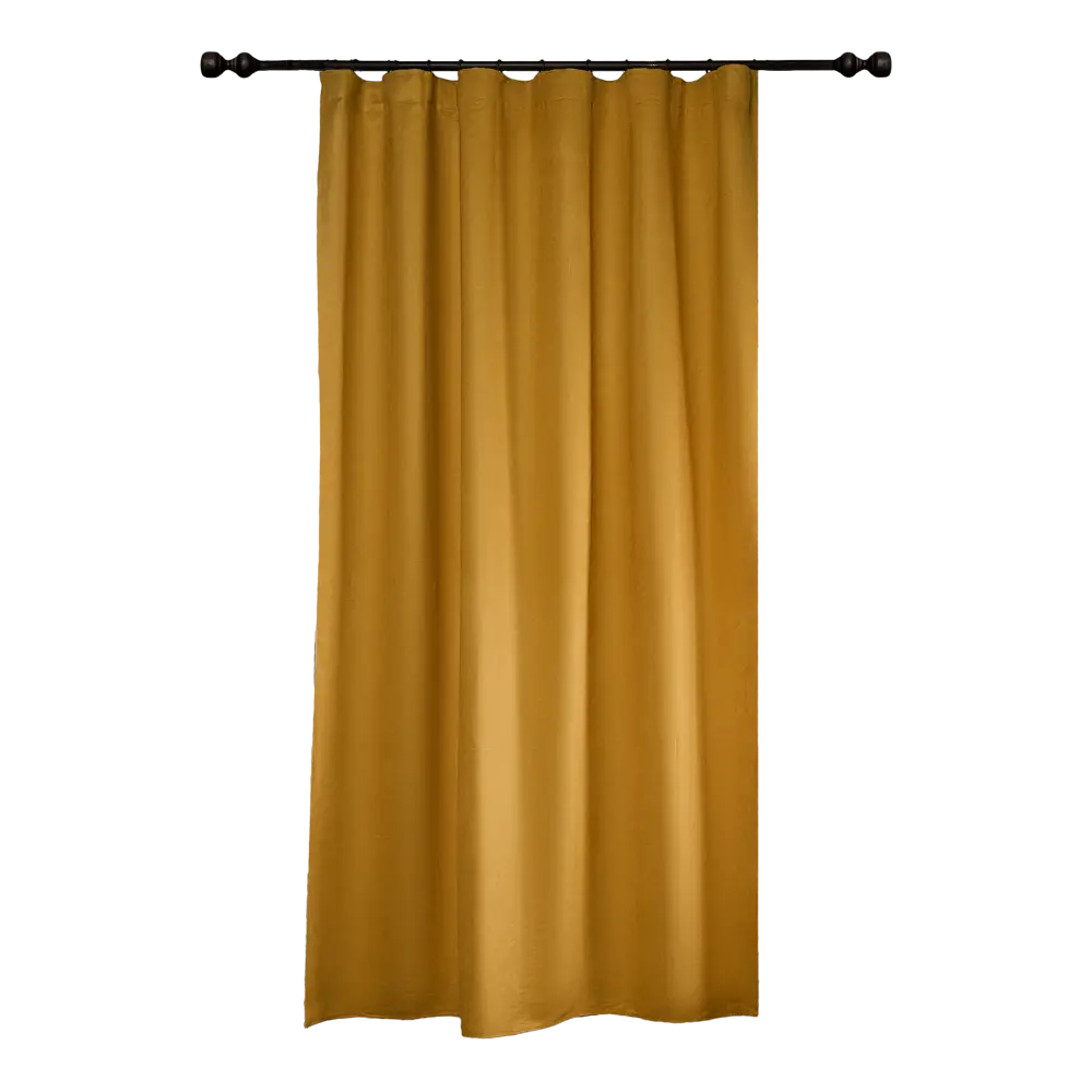 Штора KREAFORTA Manchester: бархатный жёлтый занавес 200x280 см 89401550 STLM-1568296 - Вид №2