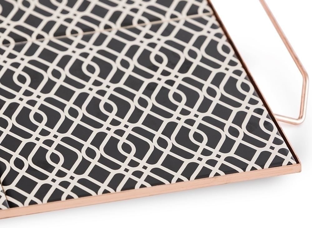 100560 Поднос квадратный Black & White 40x40 GAN Mix & Match 