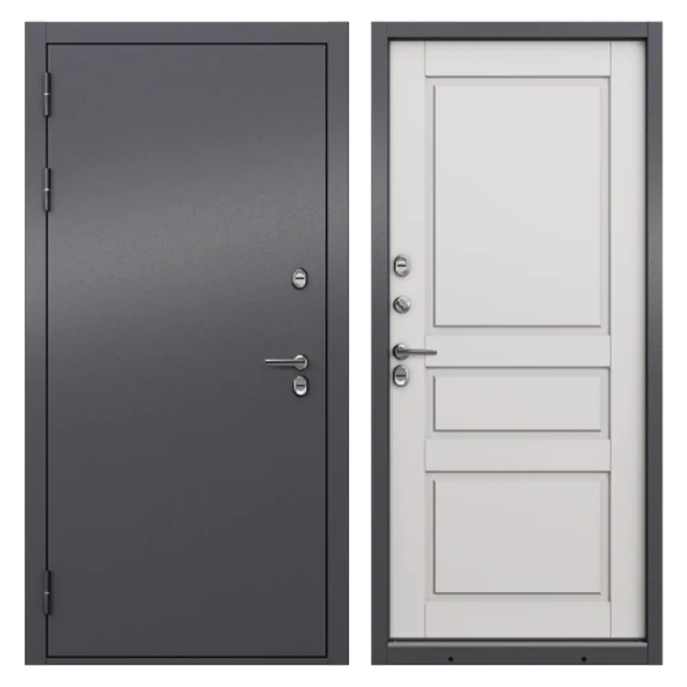 Дверь входная металлическая Termo Standart 89x205 см левая эмаль молоко 88967075 STLM-2092053 TOREX 