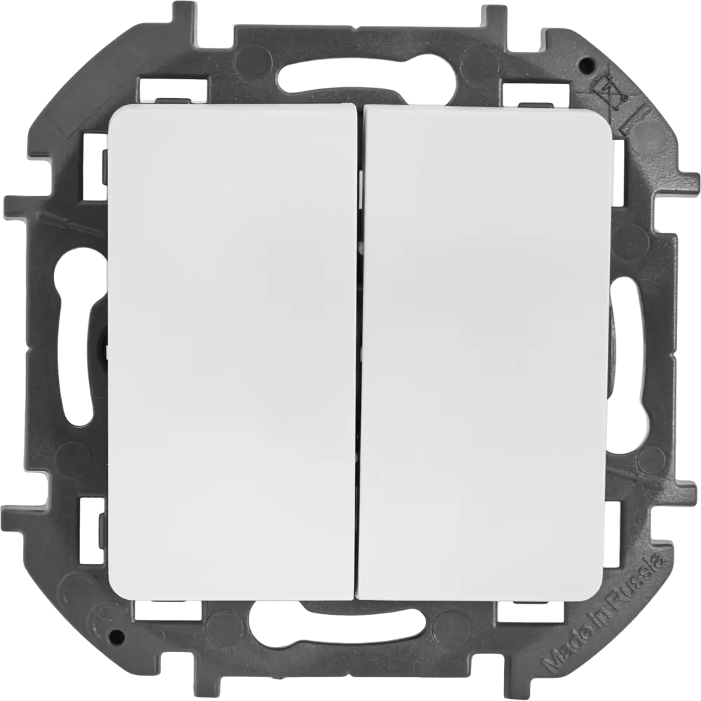 LEXMAN Lilian — двухклавишный выключатель для скрытого монтажа в белом матовом исполнении 86761727 STLM-1109454 - Вид №1