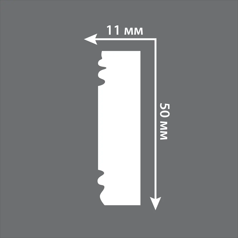 Молдинг настенный полистирол Decomaster 156-54 бело-золотой 11х50x2000 мм 81956685 STLM-2131569  - Вид №2