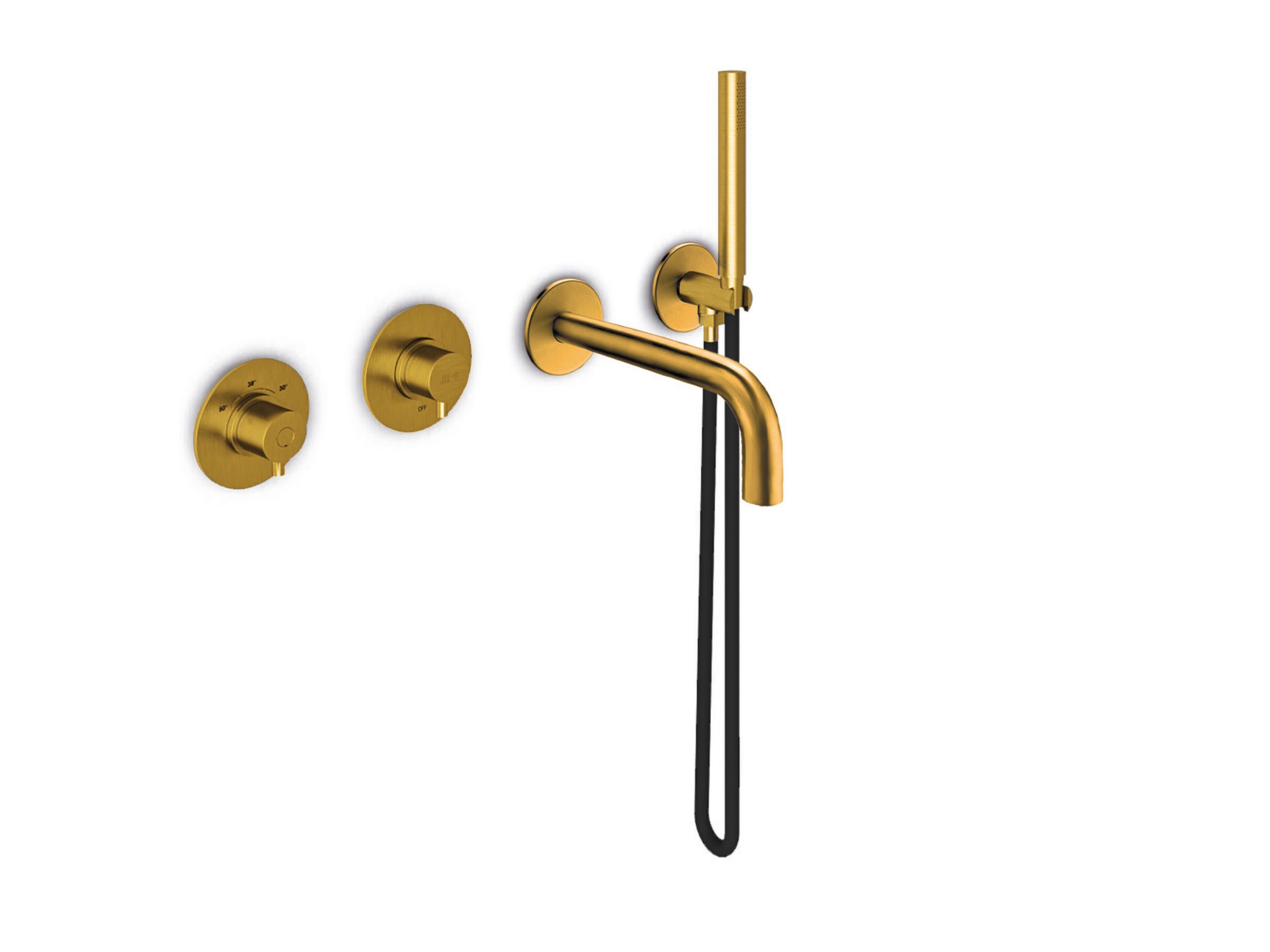 Набор настенных ванн с 4 отверстиями из нержавеющей стали с ручным душем JEE-O Slimline ARCH-00051281 - Вид №2