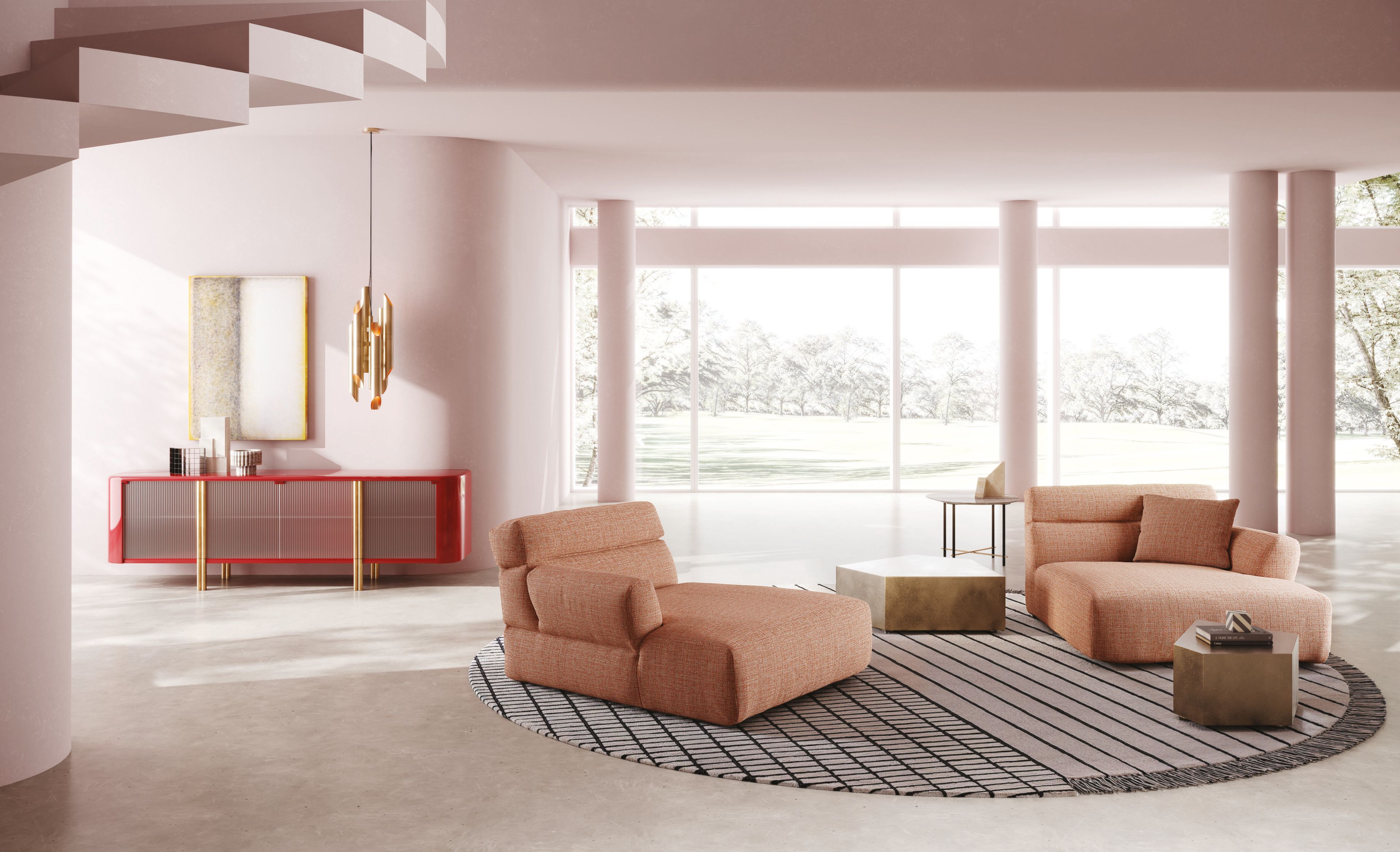 Секционный диван из ткани Casamilano COZY ARCH-00001036 - Вид №4