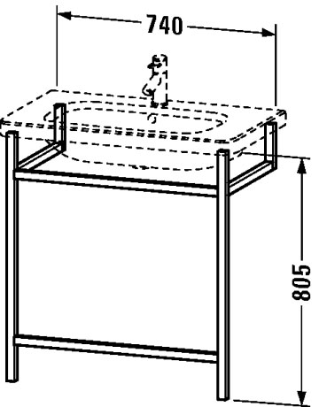 DS989207676 Мебельные аксессуары - полотенцедержатель DuraStyle #DS9892 740 x 440 мм Европейский дуб, цельный Duravit - Вид №1