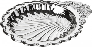 10613115 Queen Anne Блюдо для морепродуктов Queen Anne "Ракушка" 27см, сталь, посеребрение Сталь нержавеющая с посеребрением