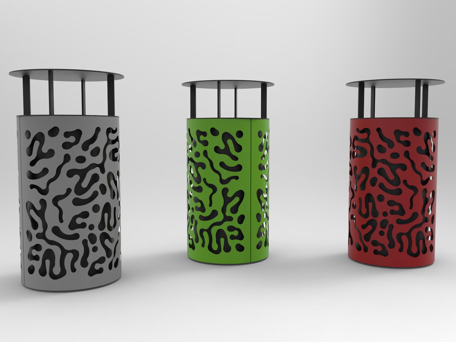 Стальная стойка для мусора с крышкой для наружного использования CITYSì MATISSE ARCH-00108046