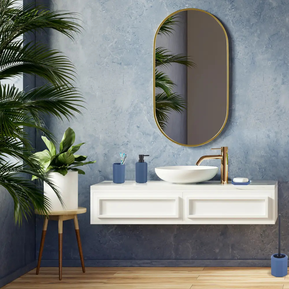 Дозатор для жидкого мыла SWENSA Grid синий - элегантный аксессуар для ванной 89350286 STLM-0971030 - Вид №2