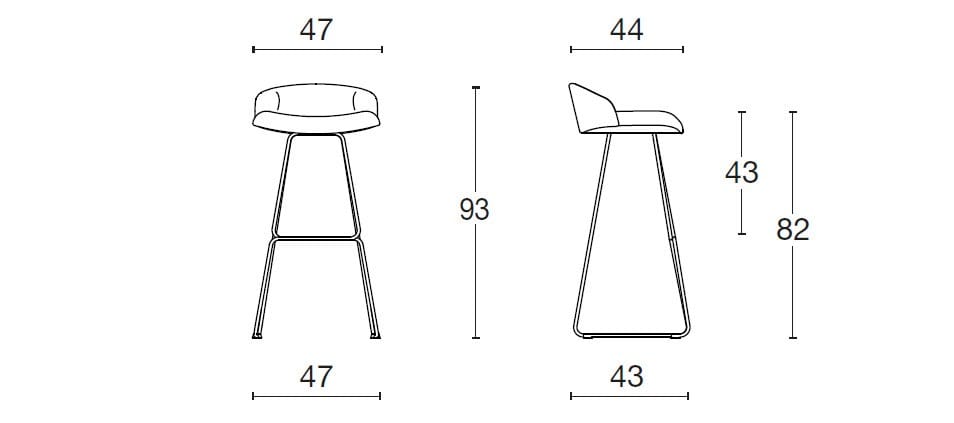 Барный табурет с подставкой для ног Diemme Loft Community ARCH-00141694 - Вид №2