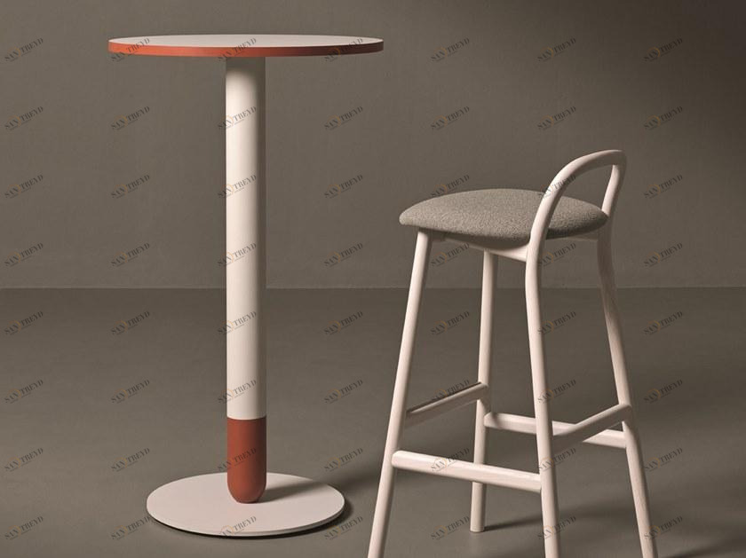 Very Wood Высокий круглый деревянный стол  Cigar_in/cigar_out 