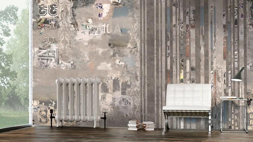 GLAMORA Виниловые обои в полоску Stripes & squares sun-id-1404018 - Вид №2