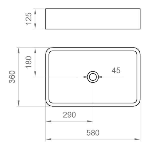 Керамическая прямоугольная столешница Ercos MUSA ARCH-00096451 - Вид №10