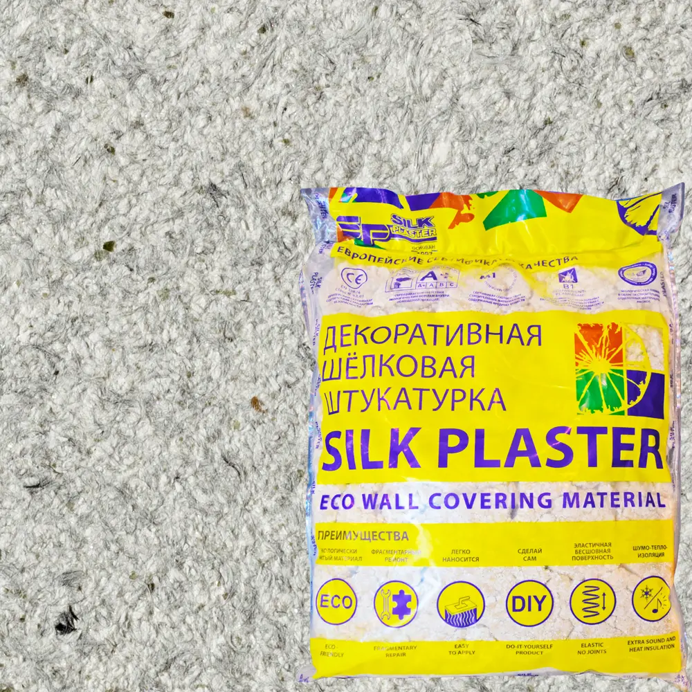 Жидкие обои Silk Plaster Оптима 060 1 кг цвет серый с вкраплениями 82453400 STLM-2158451 