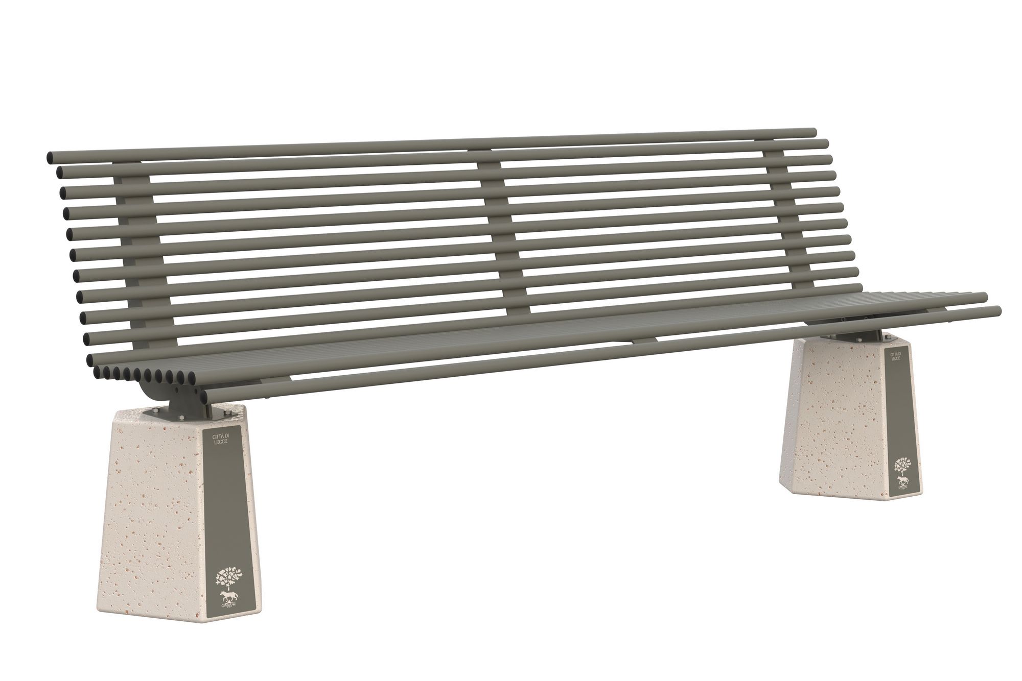 Металлическая скамья со спинкой Lazzari Castle ARCH-00133942 - Вид №1