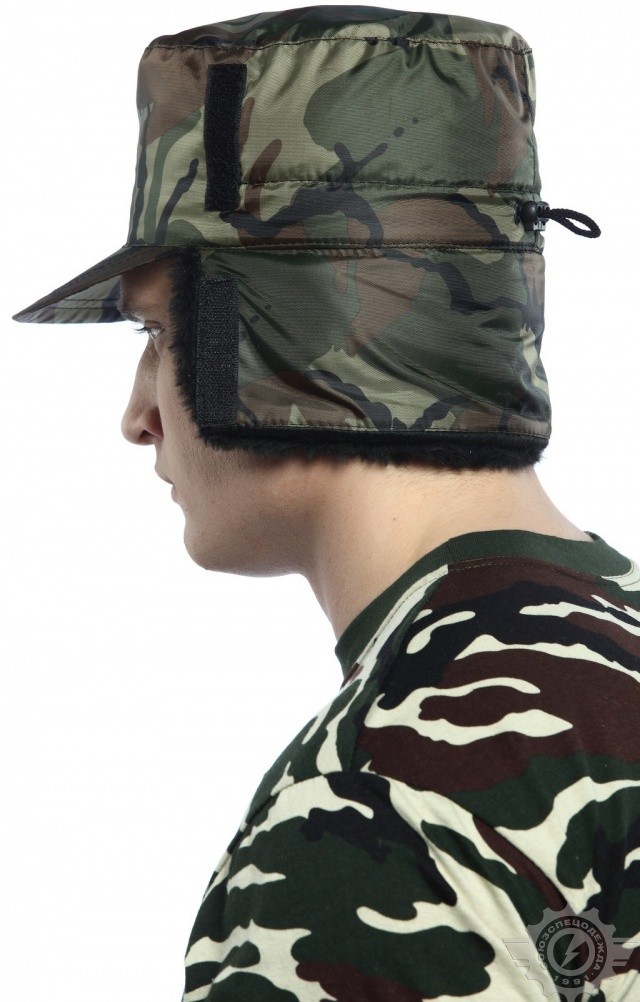 61457 Кепи "Охранник" зимняя камуфляж зеленая  Головные уборы  размер 59 Спецодежда  - Вид №5